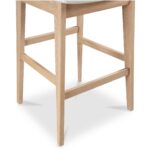 Deco Oak Barstool PVC White BC-1140-05 BC 1140 05 Deco closeup01 shadsilo