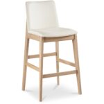 Deco Oak Barstool PVC White BC-1140-05 BC 1140 05 Deco diagR shadsilo