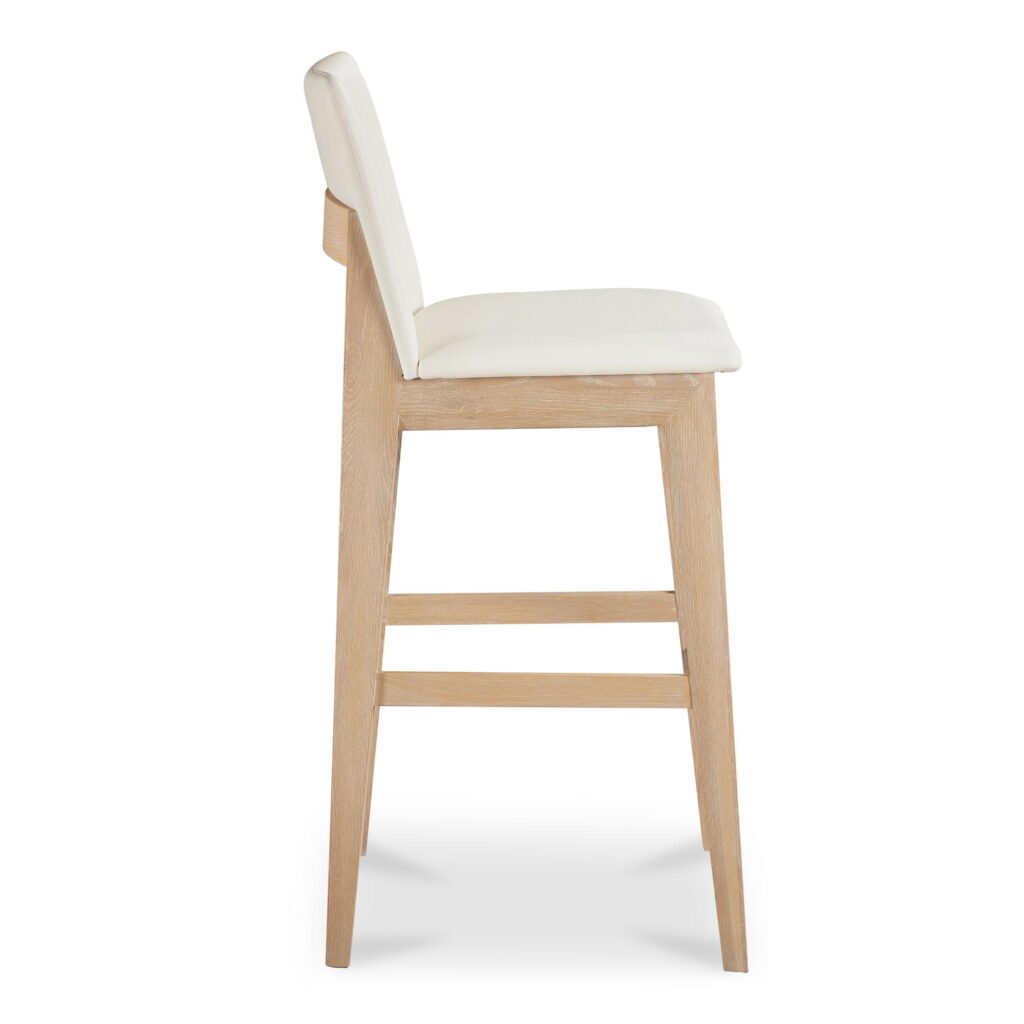 Deco Oak Barstool PVC White - Image 3