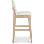 Deco Oak Barstool PVC White BC-1140-05 BC 1140 05 Deco side right shadsilo