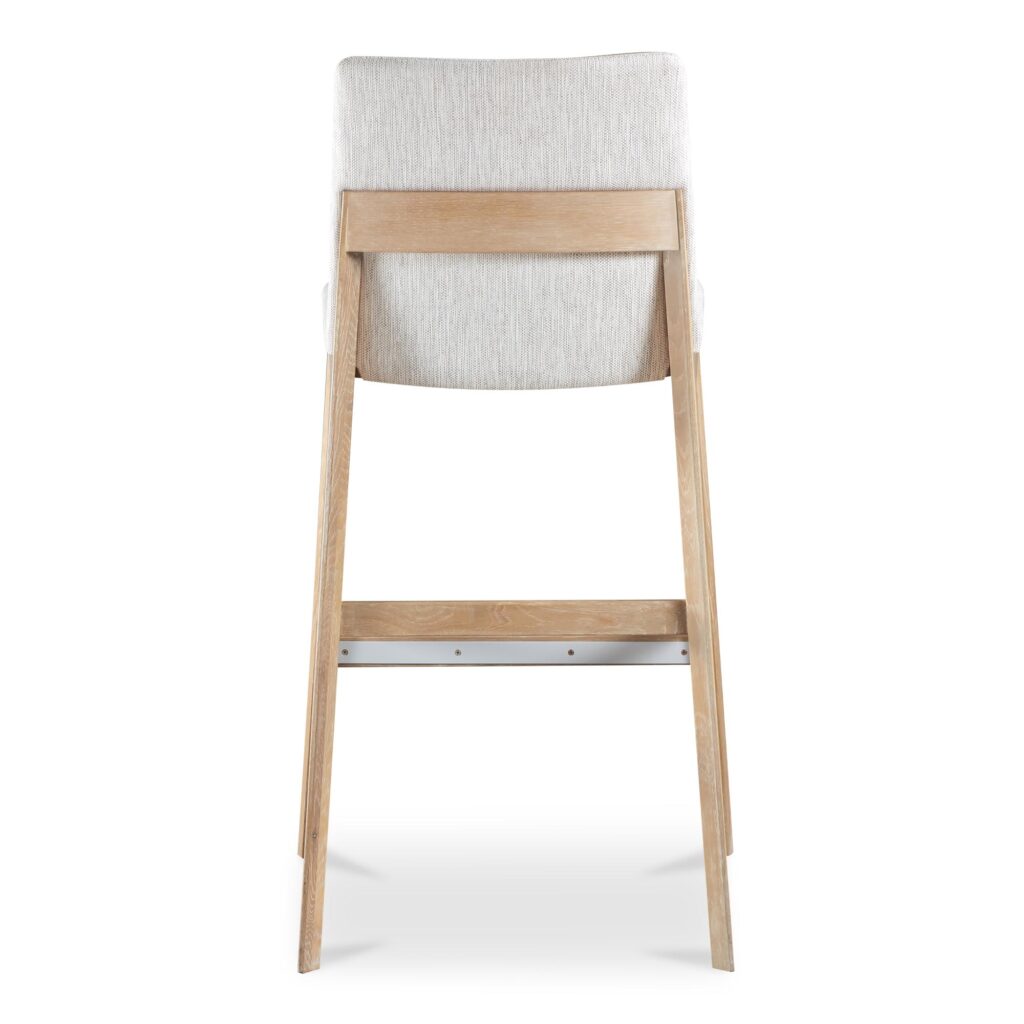 Deco Oak Barstool Light Grey - Image 4