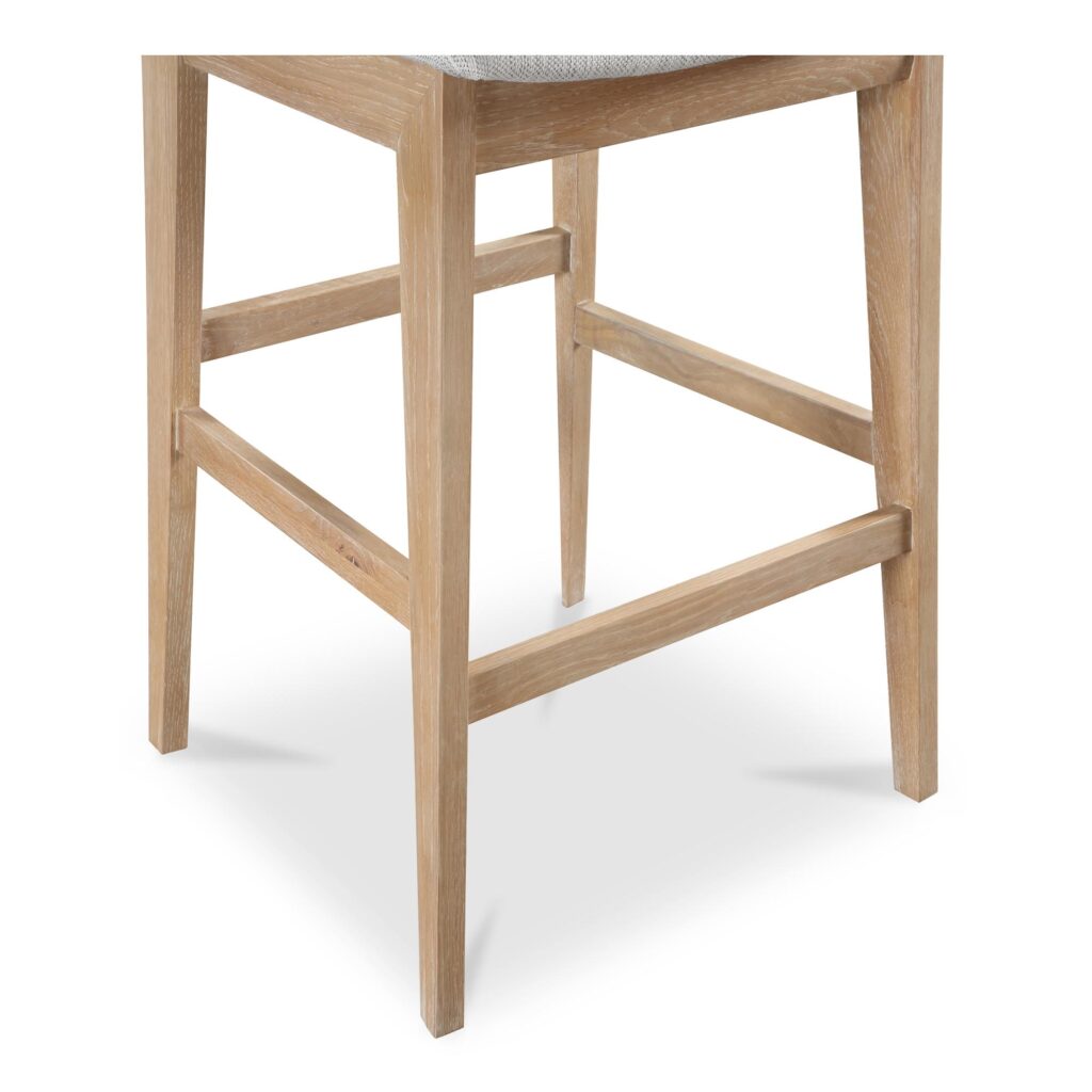 Deco Oak Barstool Light Grey - Image 5