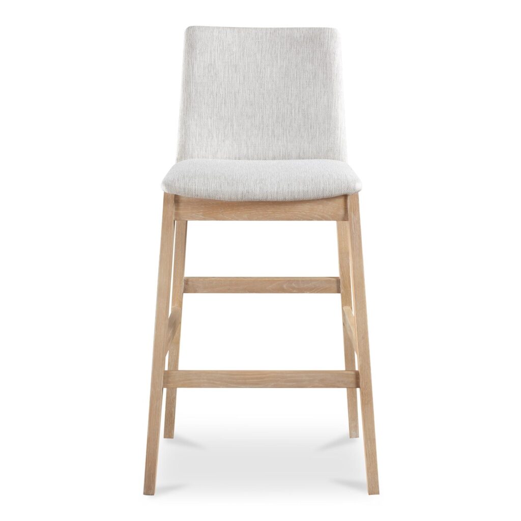 Deco Oak Barstool Light Grey