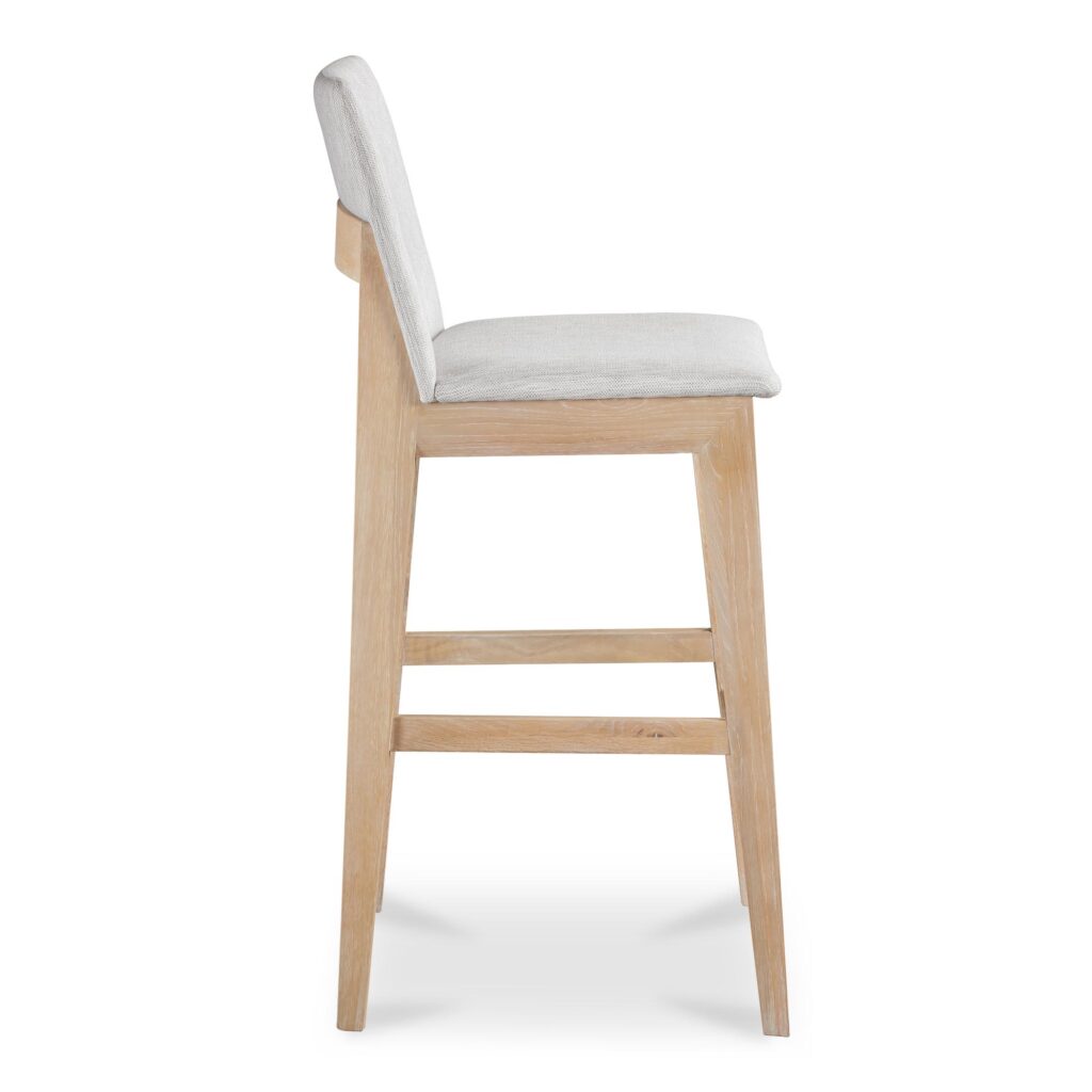 Deco Oak Barstool Light Grey - Image 3