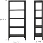 Nolan Bookcase Black BC-1141-02 BC 1141 02 70