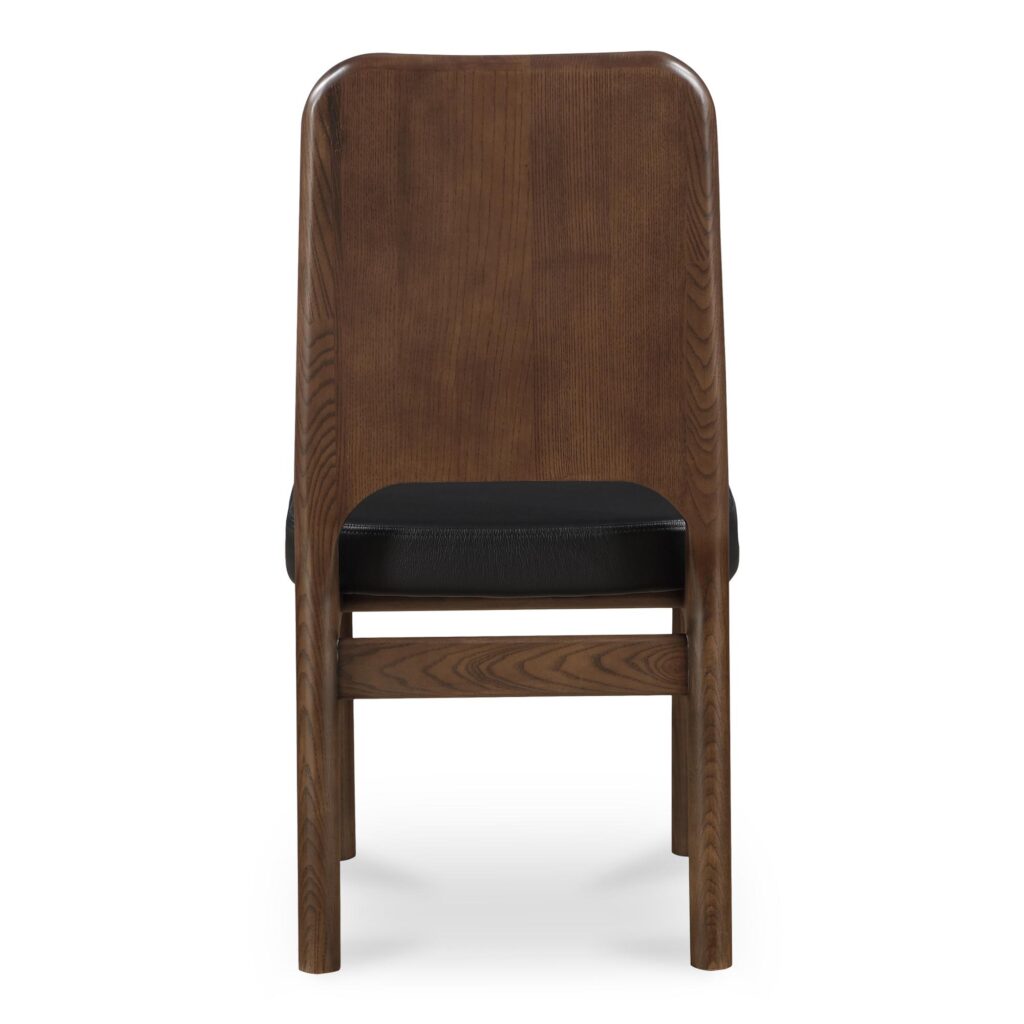 Kerr Dining Chair Walnut Stained Black Vegan Leather-Set Of Two - Image 5