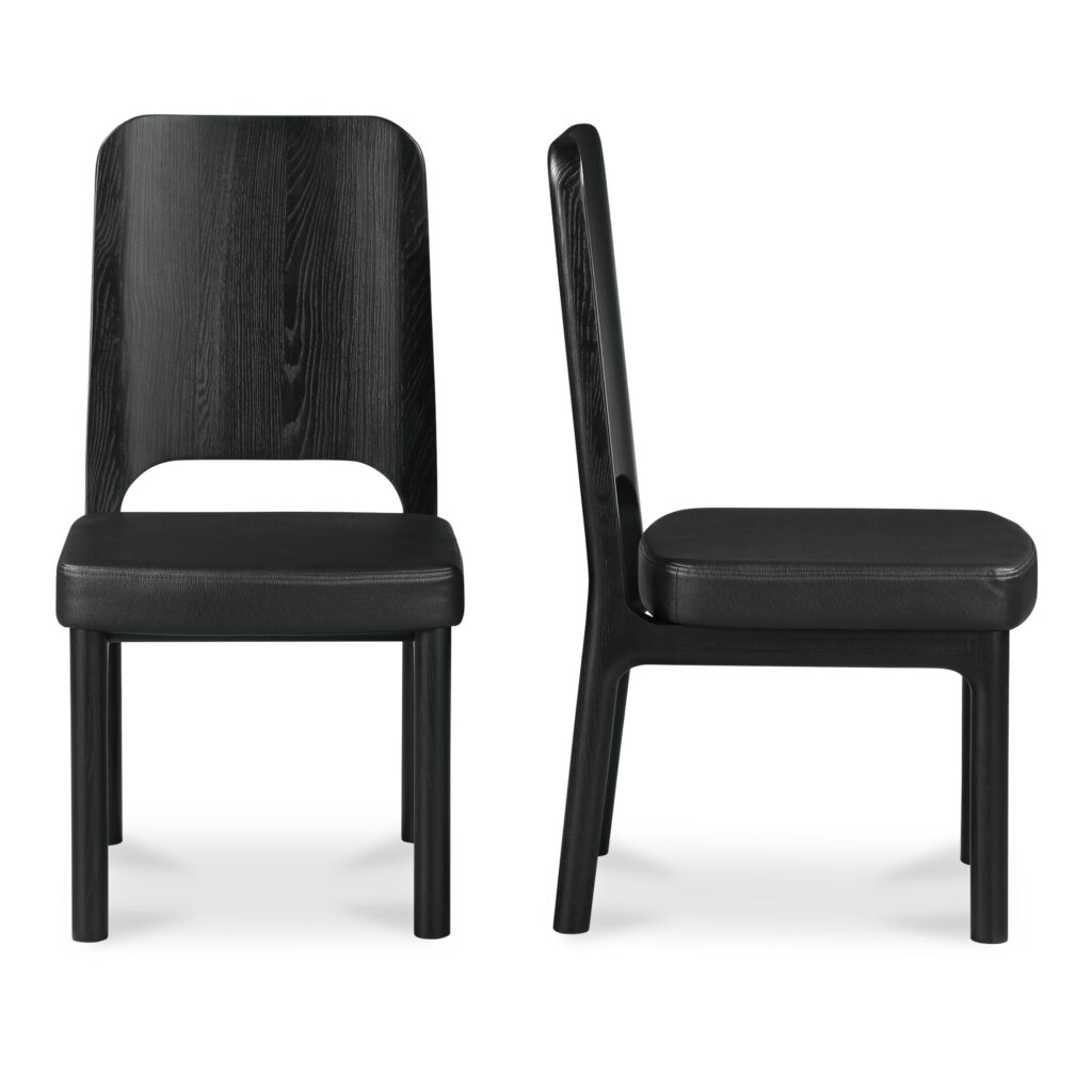 Kerr Dining Chair Vegan Leather Black-Set Of Two - Image 3