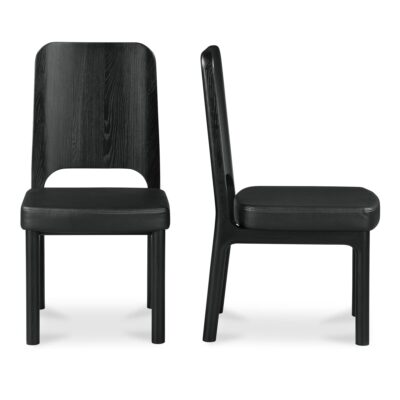 Kerr Dining Chair Vegan Leather Black-Set Of Two BC-1143-02 BC 1143 02 Kerr frontside set shadsilo