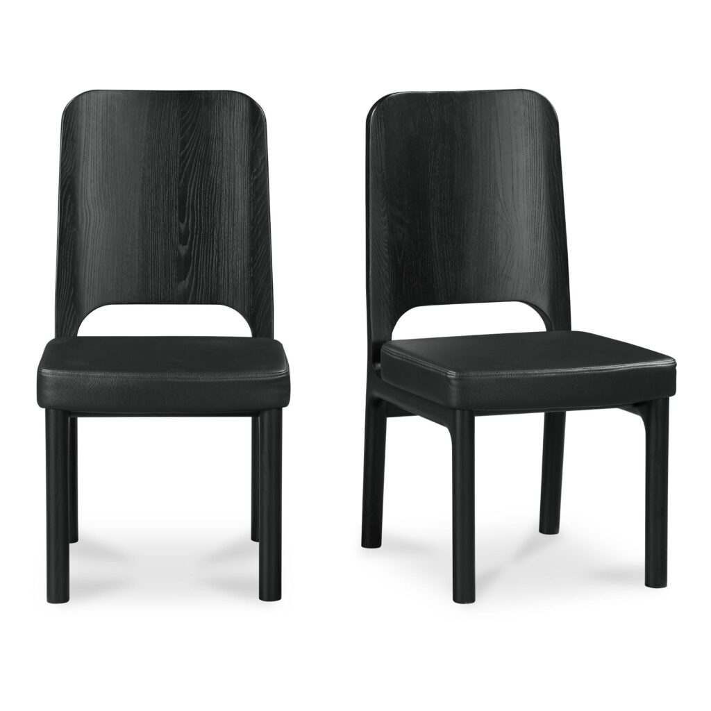 Kerr Dining Chair Vegan Leather Black-Set Of Two