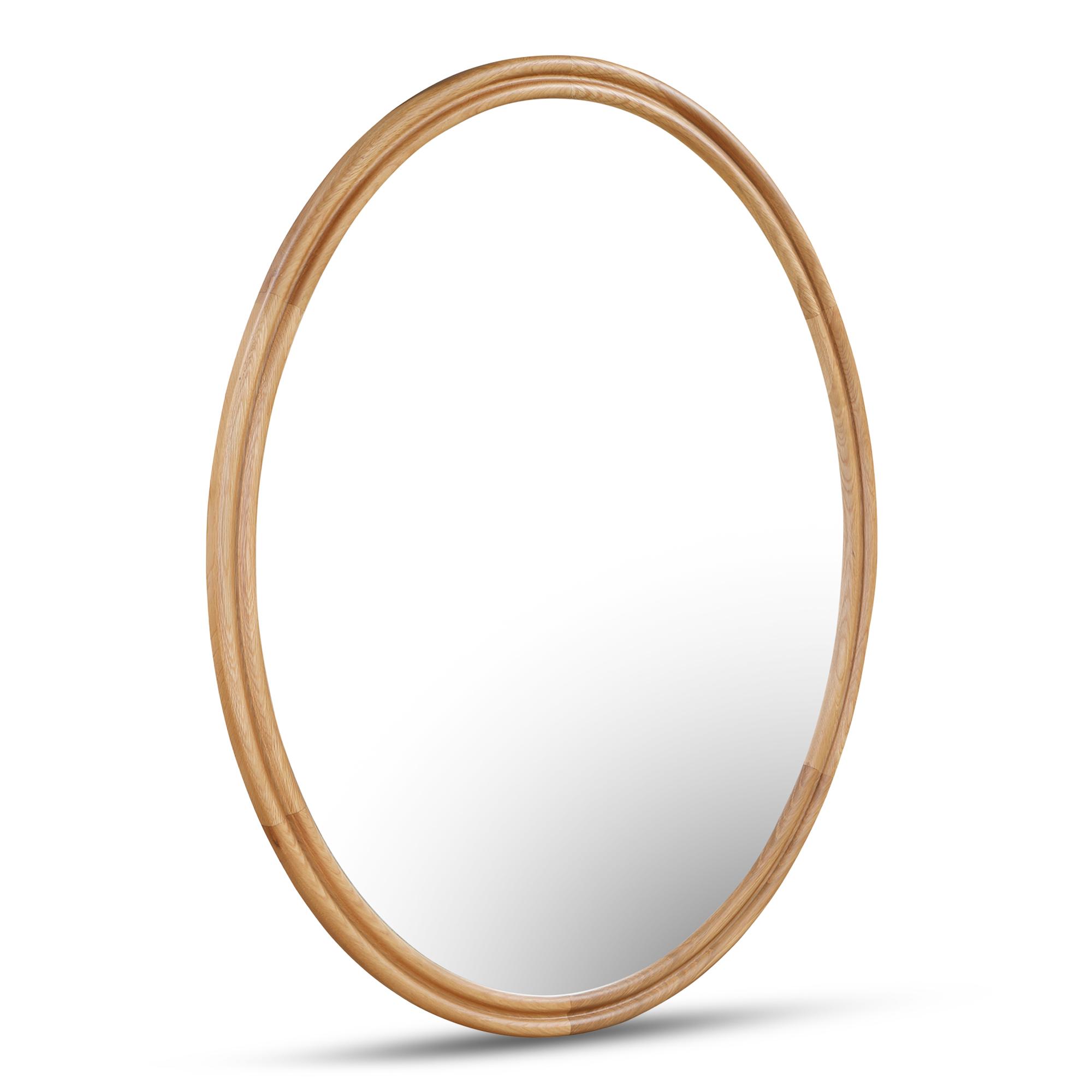 Alcott Oval Mirror Oak 2 Alcott Oval Mirror Oak - Image 2