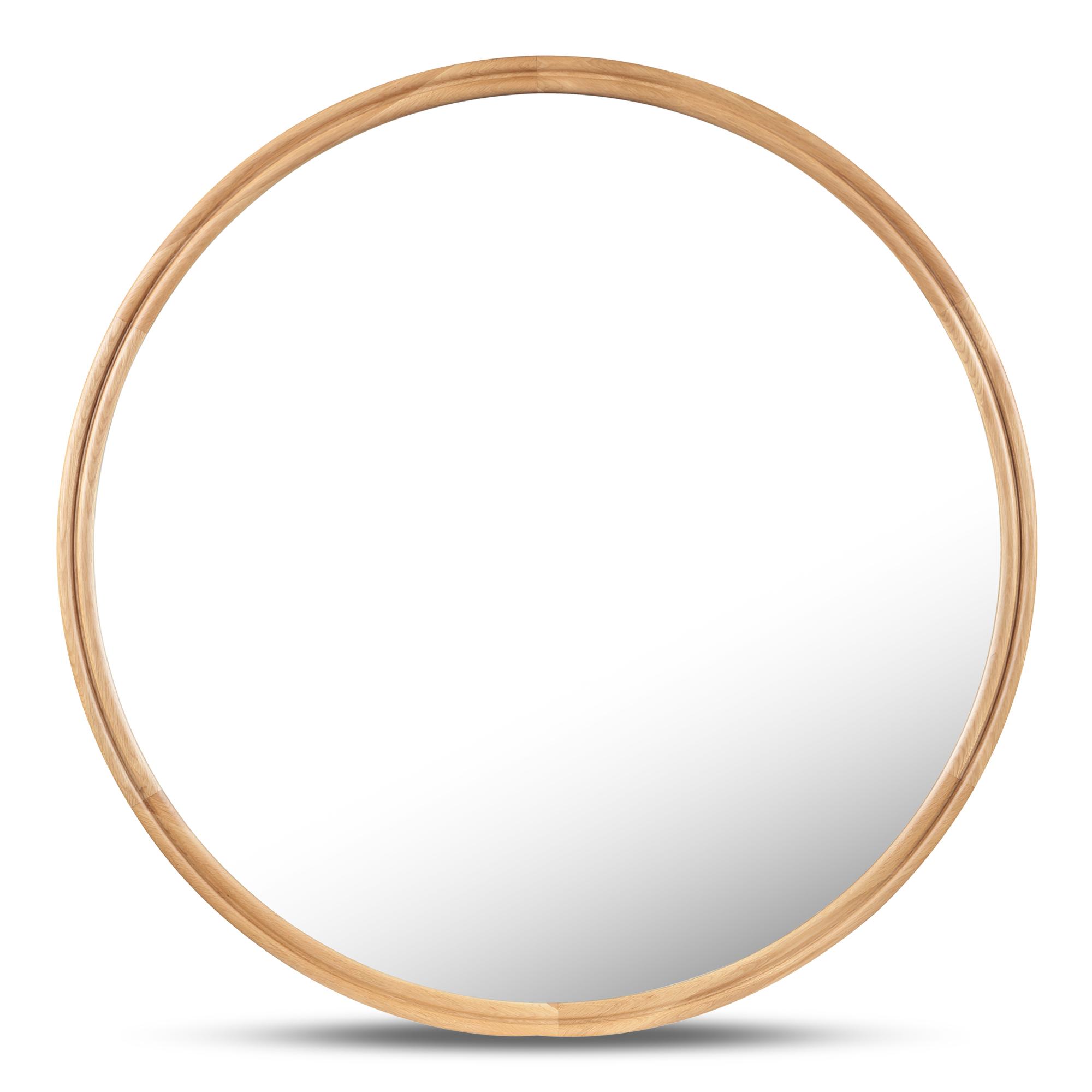 Alcott Round Mirror Small Oak
