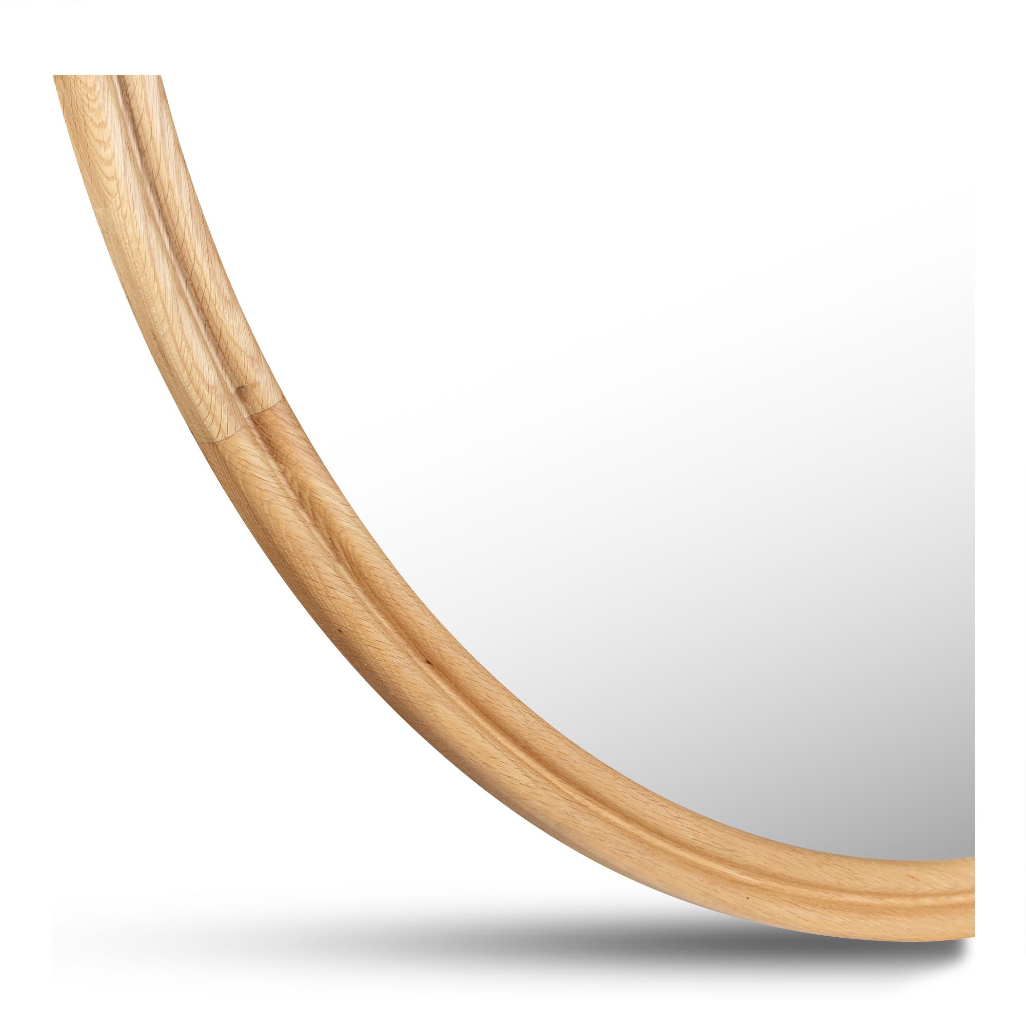 Alcott Large Round Mirror Oak 3 Alcott Large Round Mirror Oak - Image 3