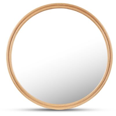 Alcott Large Round Mirror Oak