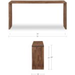 Carrie Counter Table Walnut BC-1159-03 BC 1159 03 70 dim