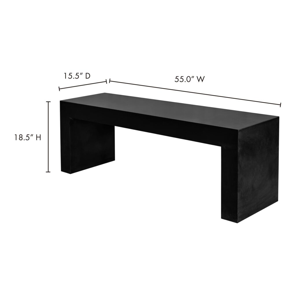 Lazarus Outdoor Bench Black - Image 6