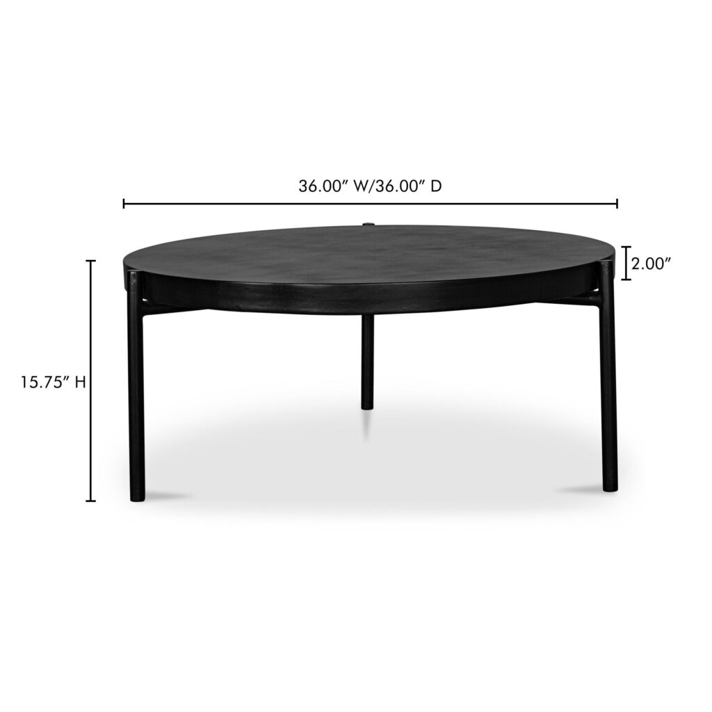 Mendez Outdoor Coffee Table Black - Image 5