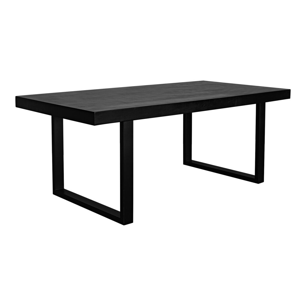 Jedrik Large Outdoor Dining Table Black - Image 2