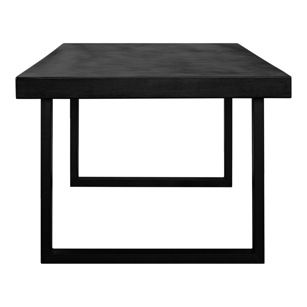 Jedrik Large Outdoor Dining Table Black - Image 3