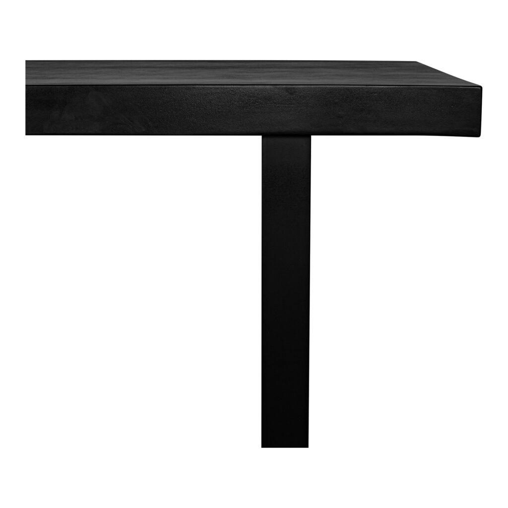 Jedrik Large Outdoor Dining Table Black - Image 4