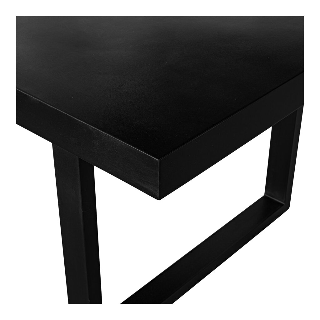 Jedrik Large Outdoor Dining Table Black - Image 5