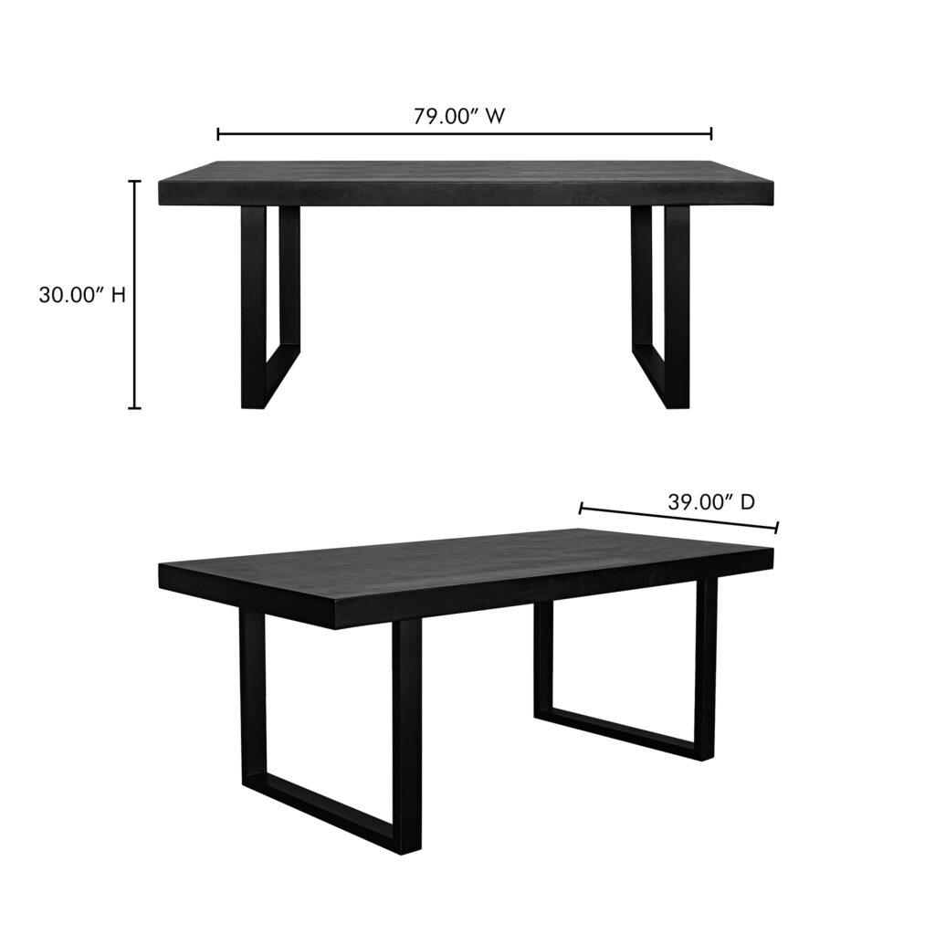 Jedrik Large Outdoor Dining Table Black - Image 7