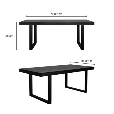 Jedrik Large Outdoor Dining Table Black BQ-1018-02-0 BQ 1018 02 70