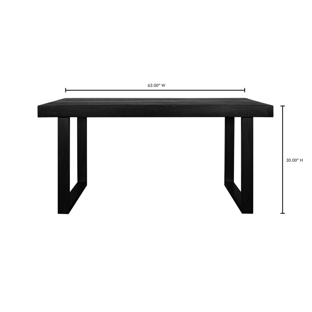 Jedrik Small Outdoor Dining Table Black - Image 7