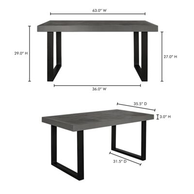 Jedrik Outdoor Dining Table Small BQ-1019-25-0 BQ 1019 25 70