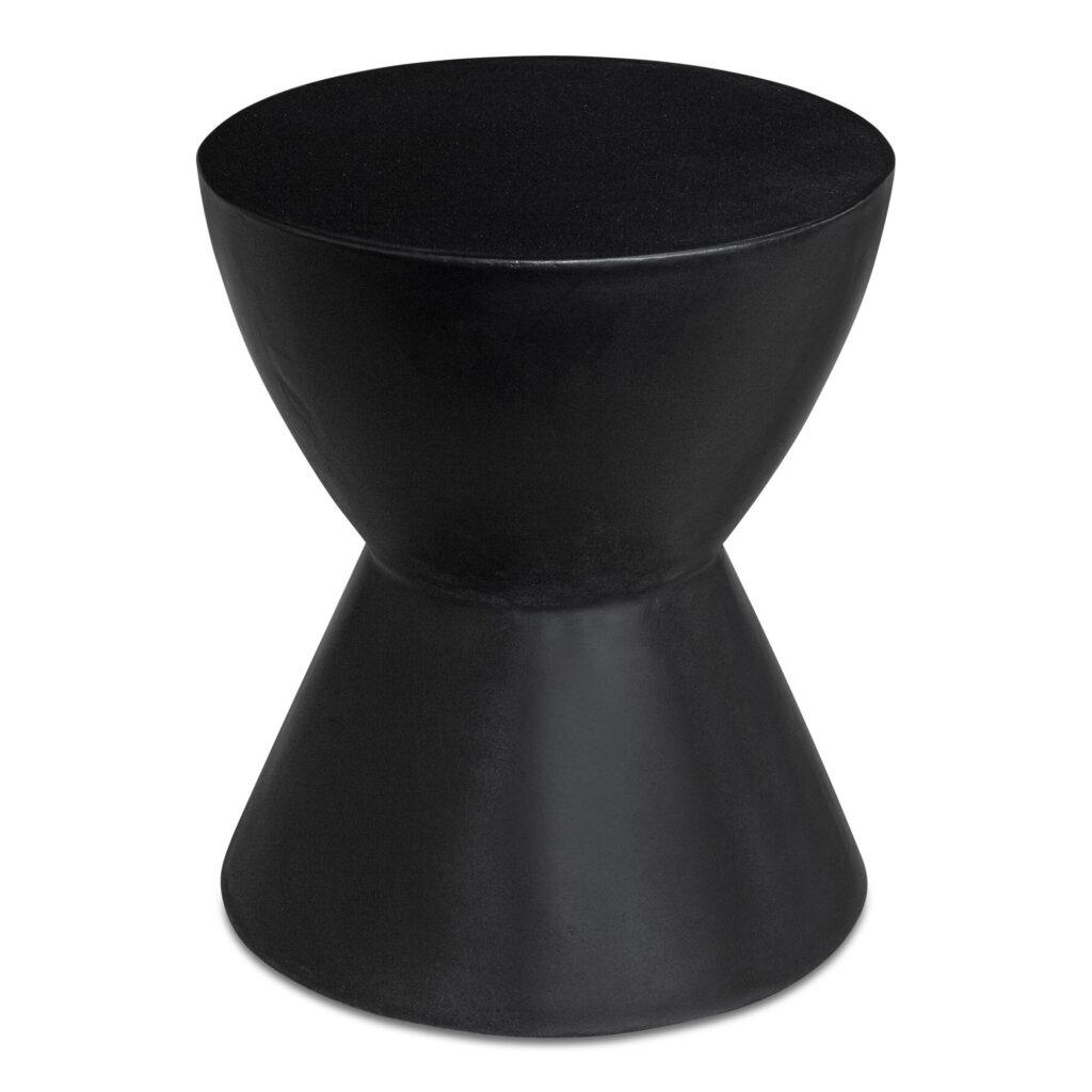 Hourglass Outdoor Stool Black - Image 2