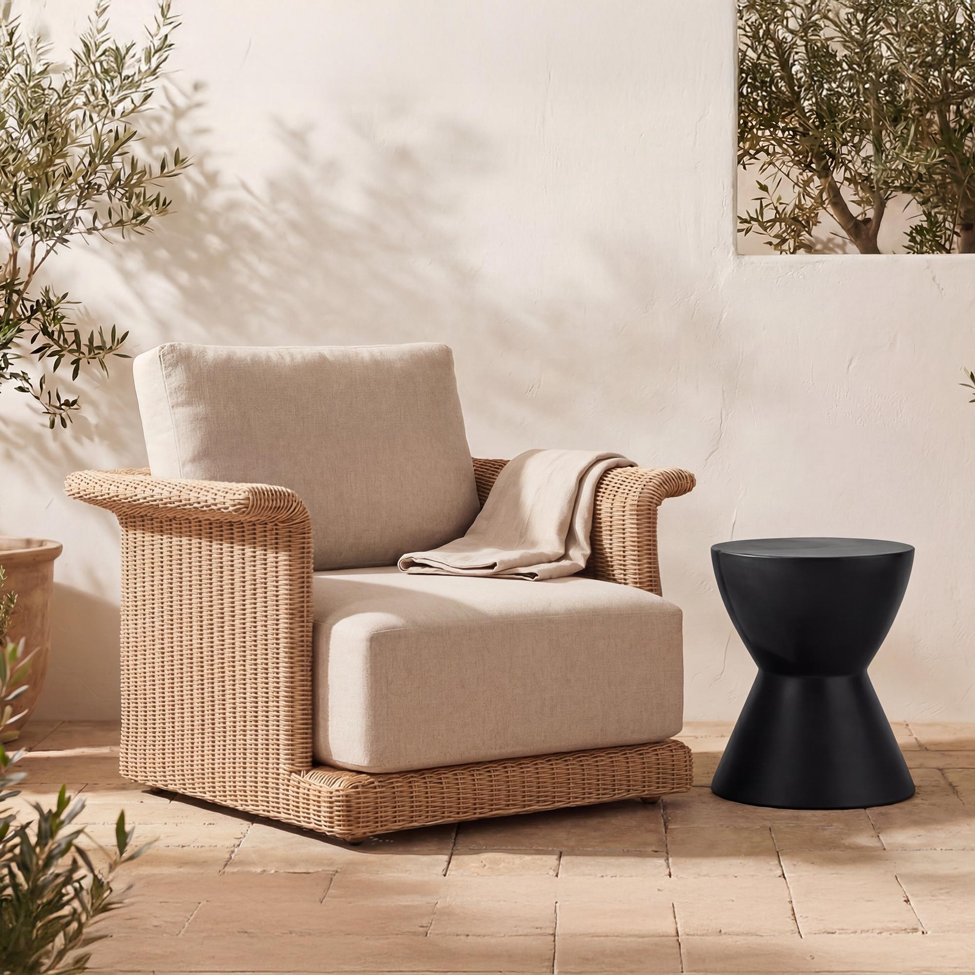 Hourglass Outdoor Stool Black 5 Hourglass Outdoor Stool Black - Image 5