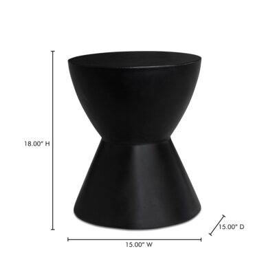 Hourglass Outdoor Stool Black BQ-1022-02 BQ 1022 02 70