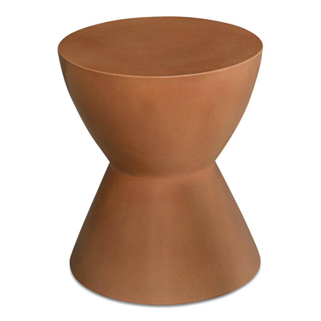 Hourglass Outdoor Stool Terracotta - Image 2