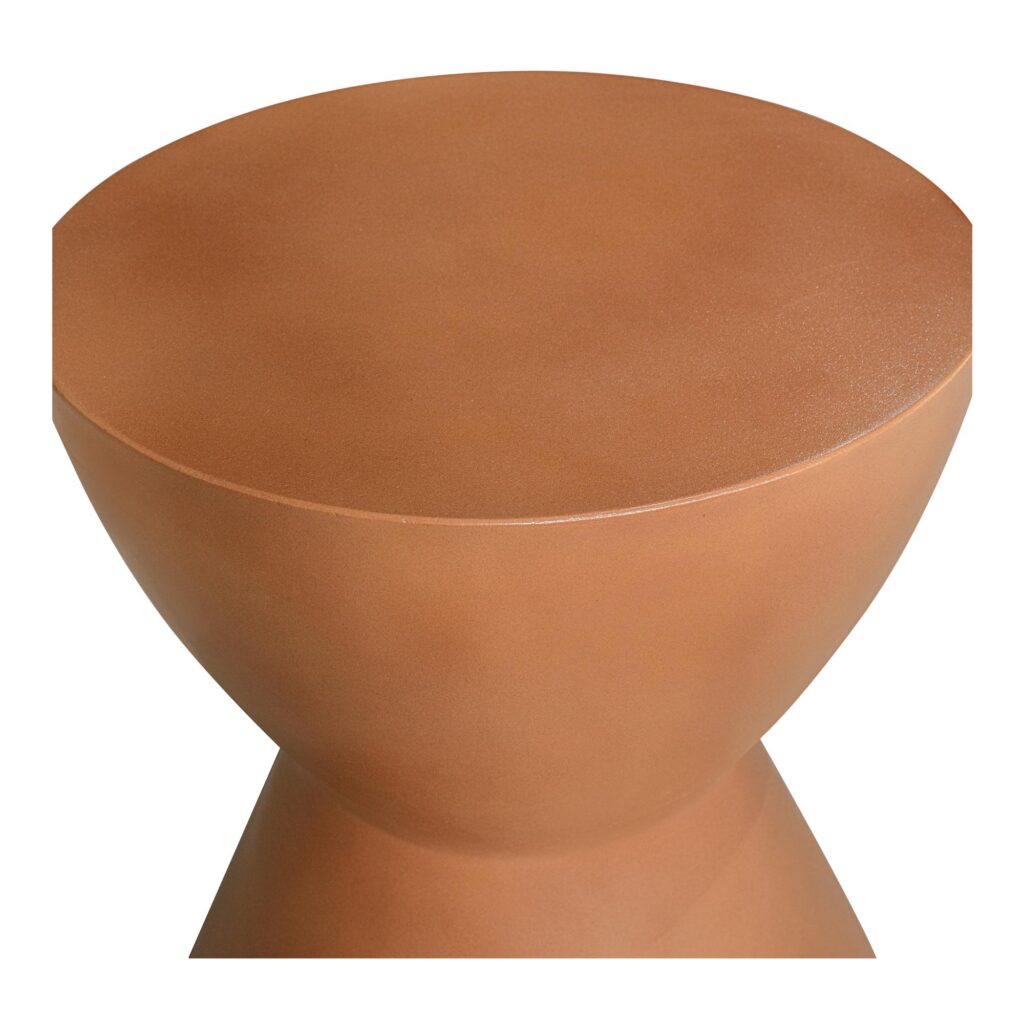 Hourglass Outdoor Stool Terracotta - Image 3