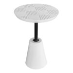 Foundation Outdoor Accent Table White 7 Foundation Outdoor Accent Table White BQ-1046-18 BQ 1046 18 01