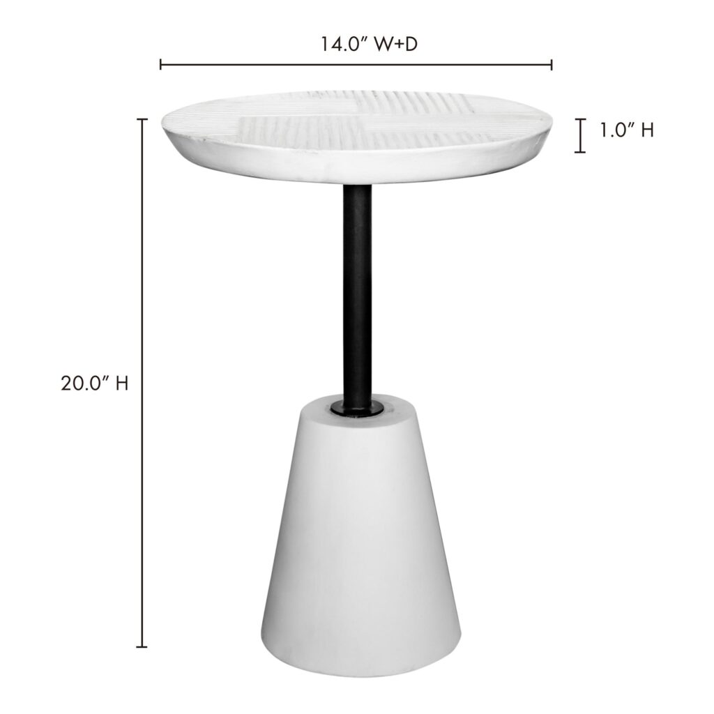 Foundation Outdoor Accent Table White - Image 6