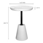 Foundation Outdoor Accent Table White 11 Foundation Outdoor Accent Table White BQ-1046-18 BQ 1046 18 70