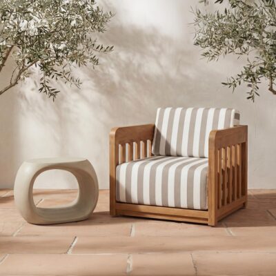 Albers Outdoor Stool Cream White