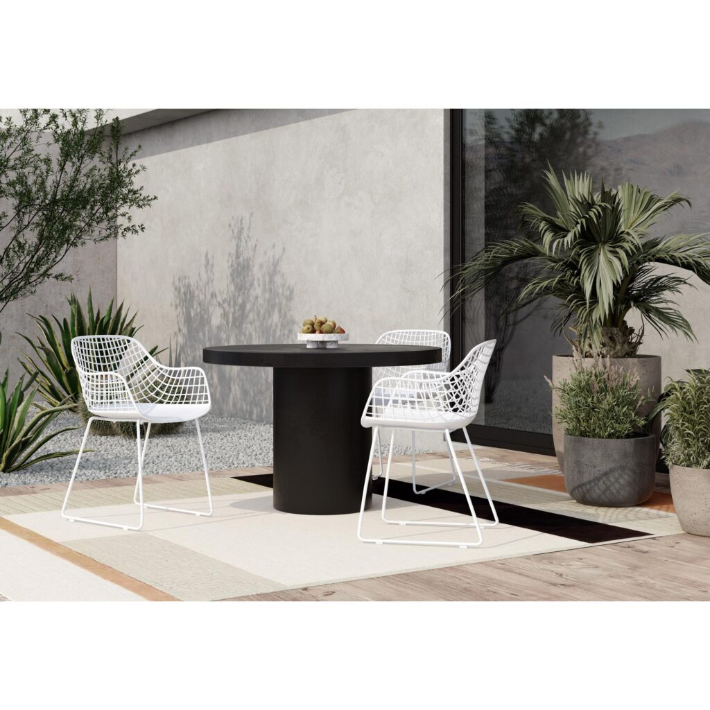 Cassius Outdoor Dining Table Black - Image 4