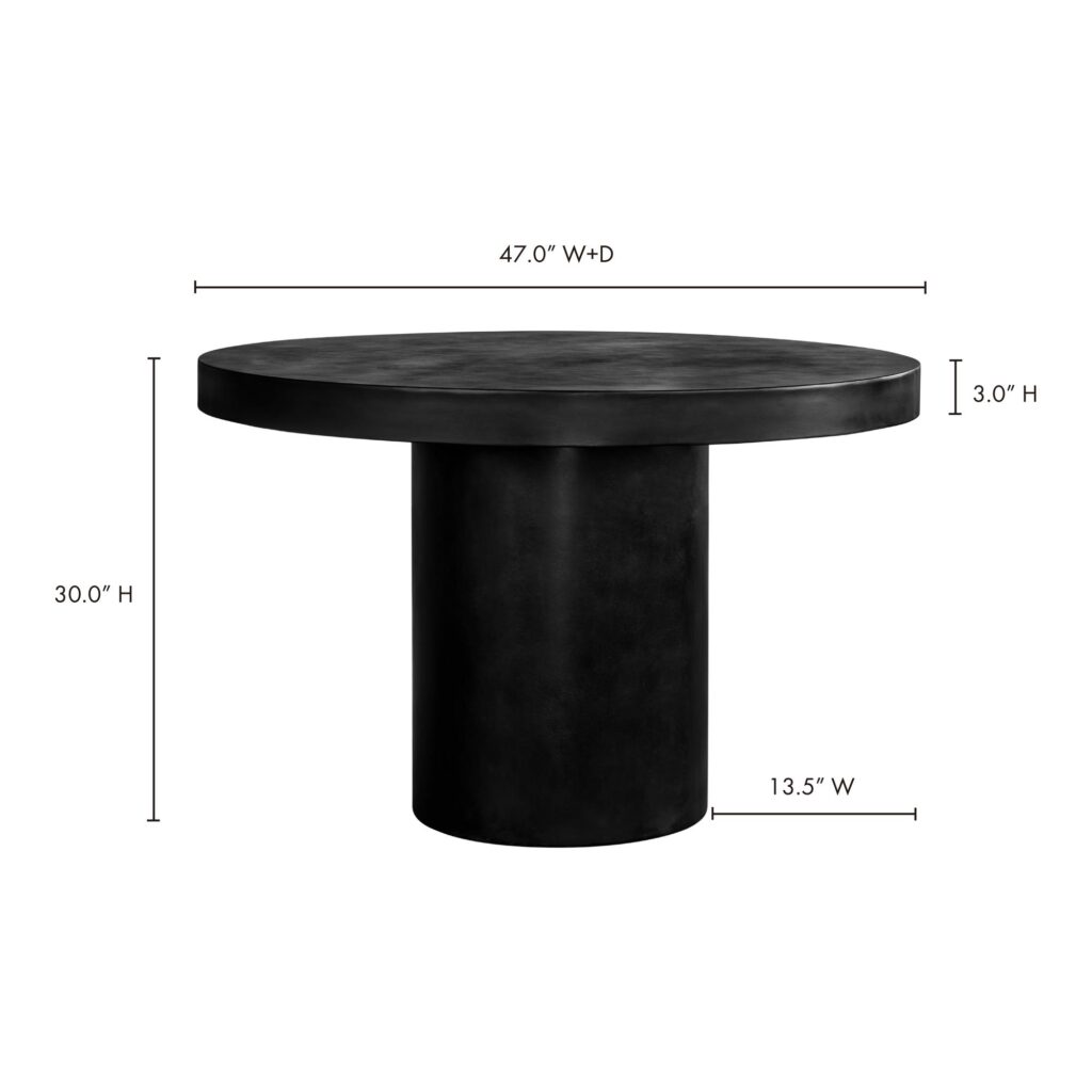 Cassius Outdoor Dining Table Black - Image 5