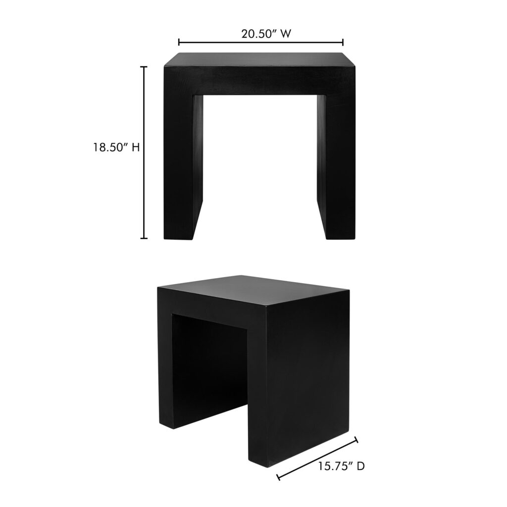 Lazarus Outdoor Stool Black - Image 5