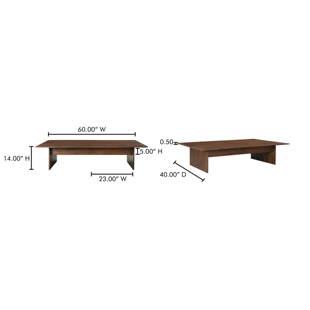 Everett Coffee Table Dark Brown - Image 7