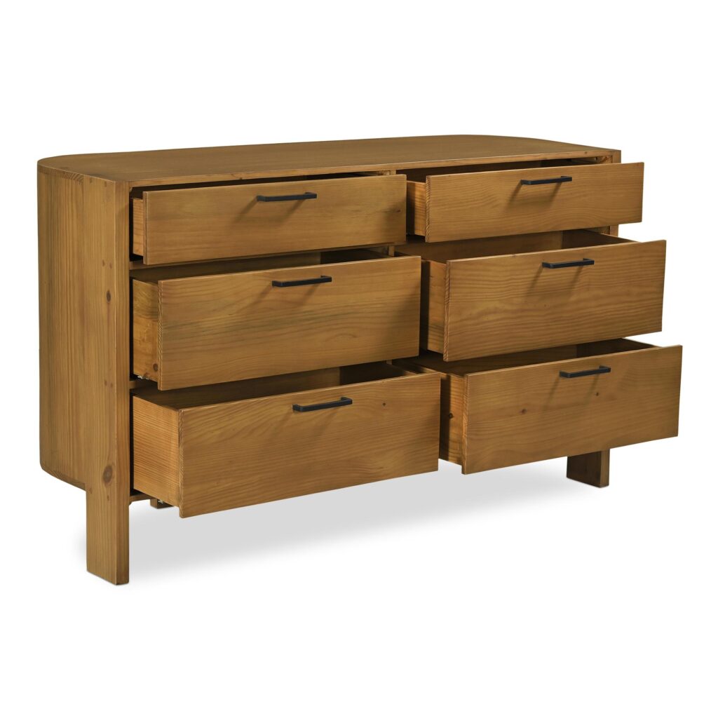 Lachlan 6 Drawer Dresser Brown - Image 2