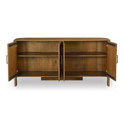 Lachlan Sideboard Brown BV-1032-03 BV 1032 03 Lachlan front open shadsilo