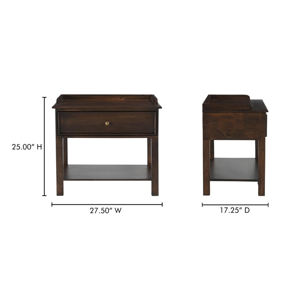 Maeve Nightstand Dark Brown - Image 10