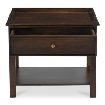 Maeve Nightstand Dark Brown BV-1034-20 BV 1034 20 Maeve front open shadsilo