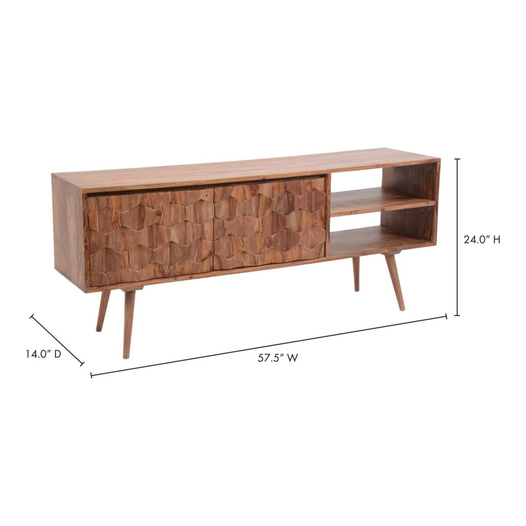 O2 TV Cabinet Brown - Image 11