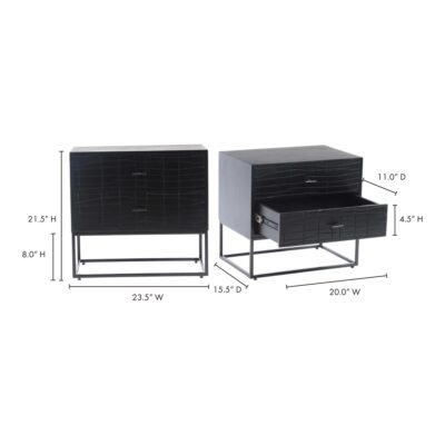 Atelier Nightstand Black BZ-1112-02 BZ 1112 02 70