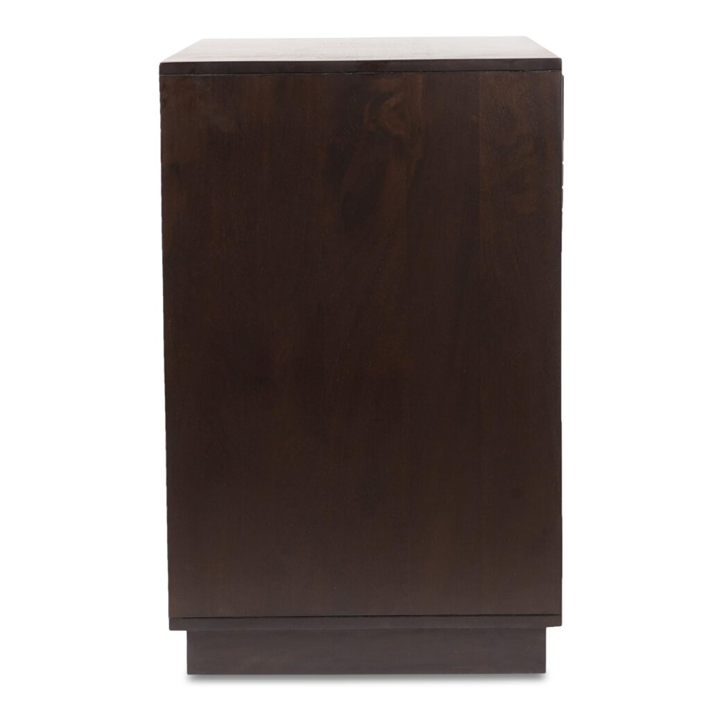 Denman 3 Drawer Nightstand Dark Brown - Image 5