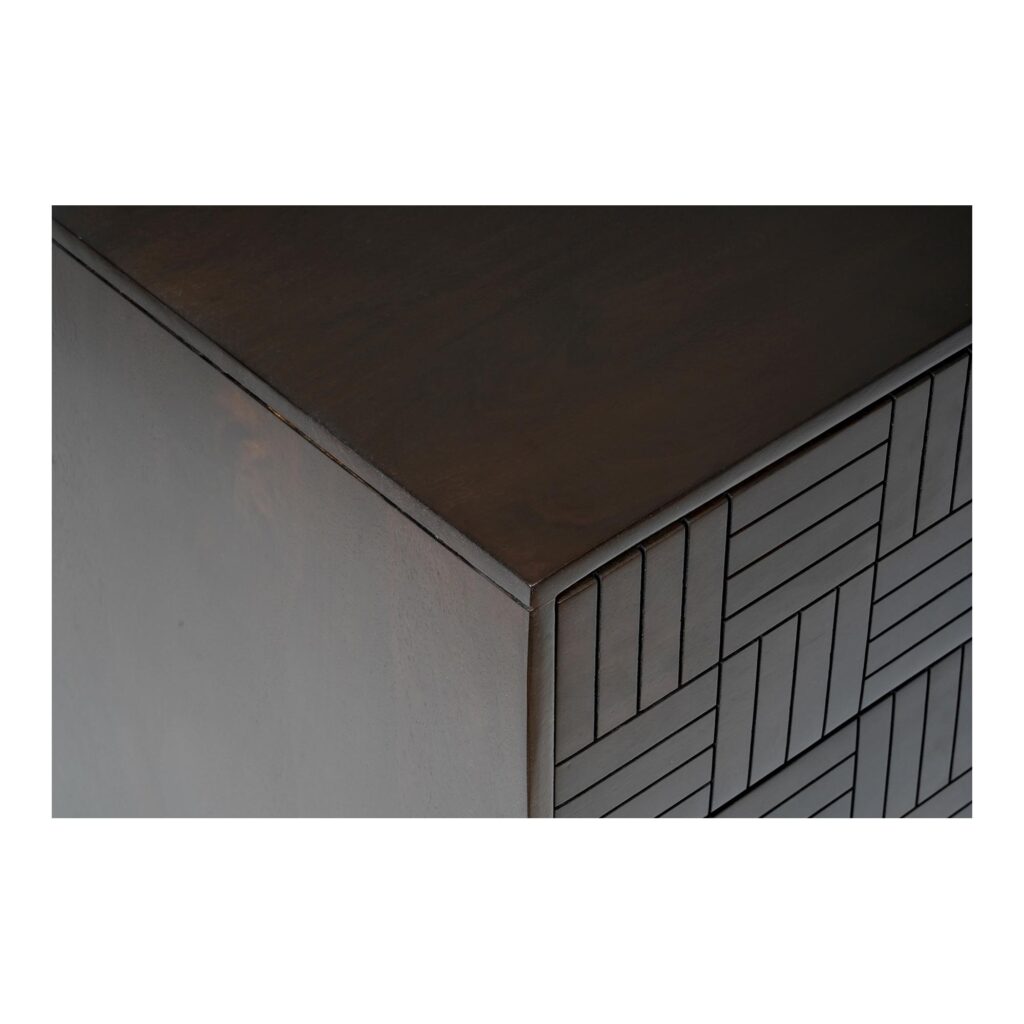 Denman 3 Drawer Nightstand Dark Brown - Image 7