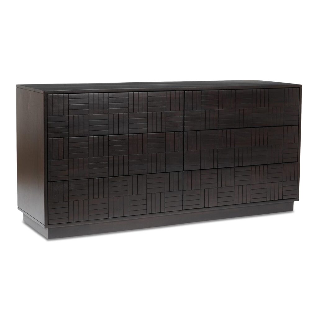 Denman 6 Drawer Dresser Dark Brown - Image 3